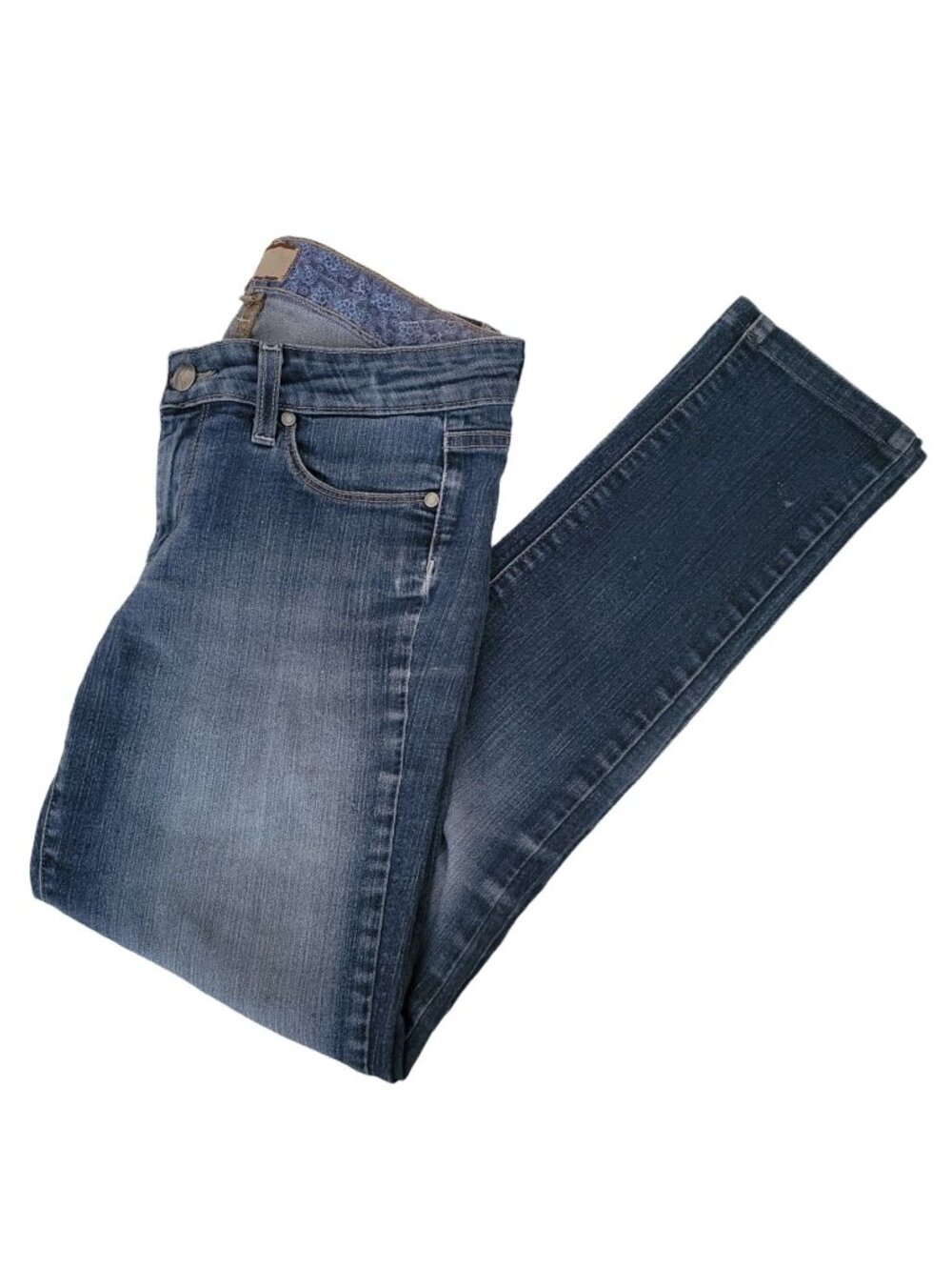 Paige Peg Skinny Jeans Womens Size 27 Low Rise Medium Wash Denim Pants